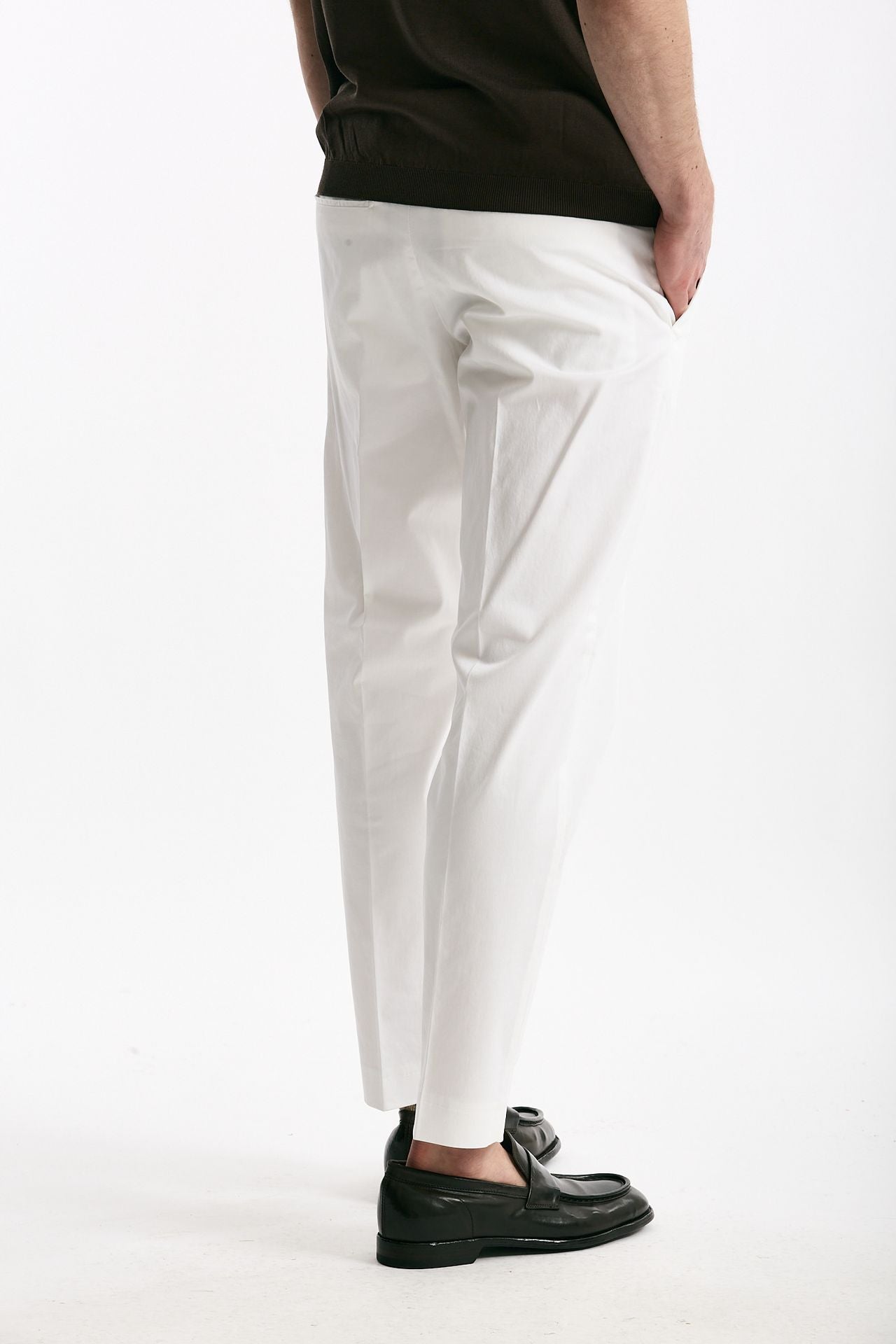 Pantalone EDGE-REBEL in cotone stretch bianco men Pt torino - 3