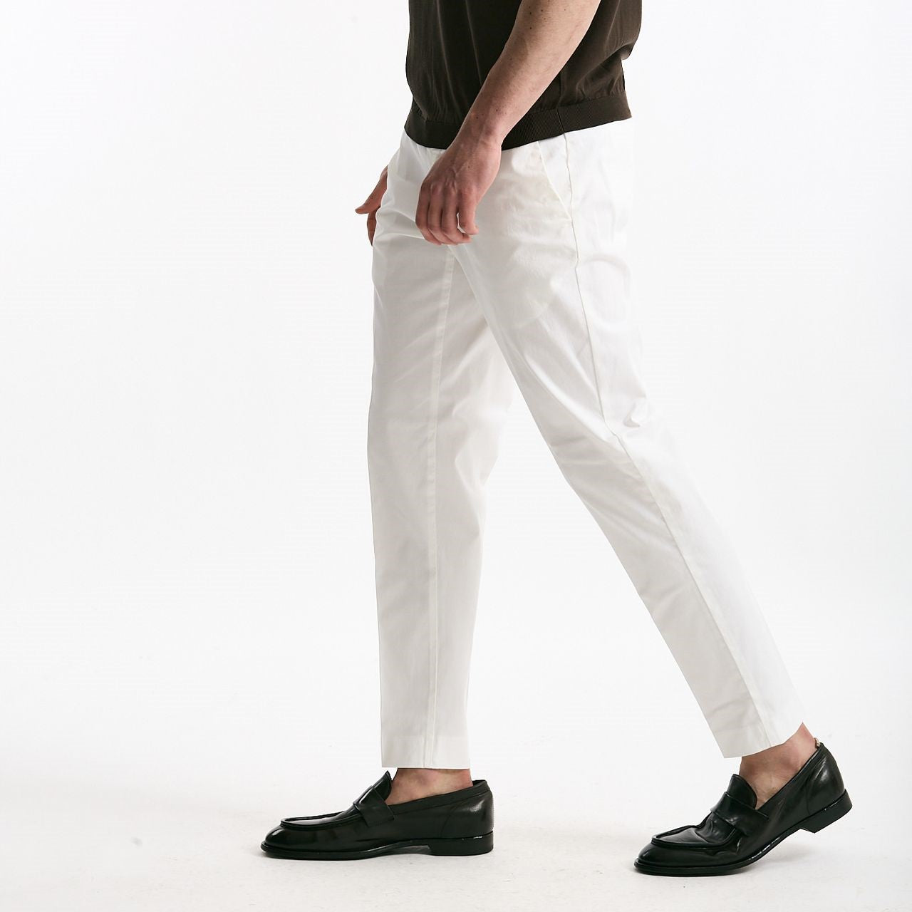 Pantalone EDGE-REBEL in cotone stretch bianco men Pt torino - 8