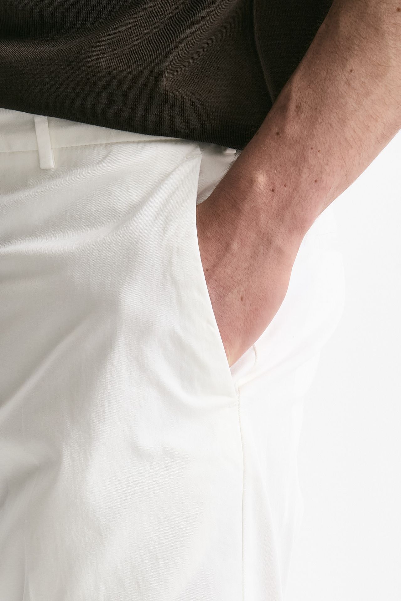 Pantalone EDGE-REBEL in cotone stretch bianco men Pt torino - 6