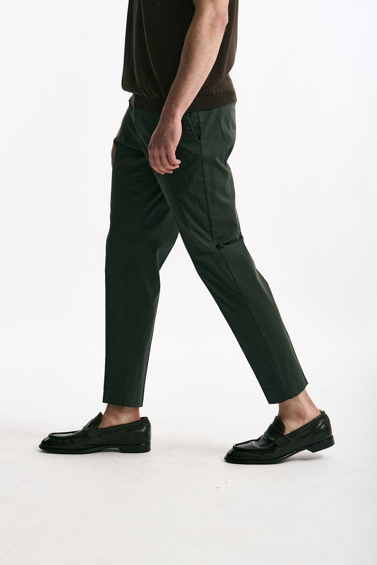 Pantalone EDGE-REBEL in cotone stretch verde men Pt torino - 4