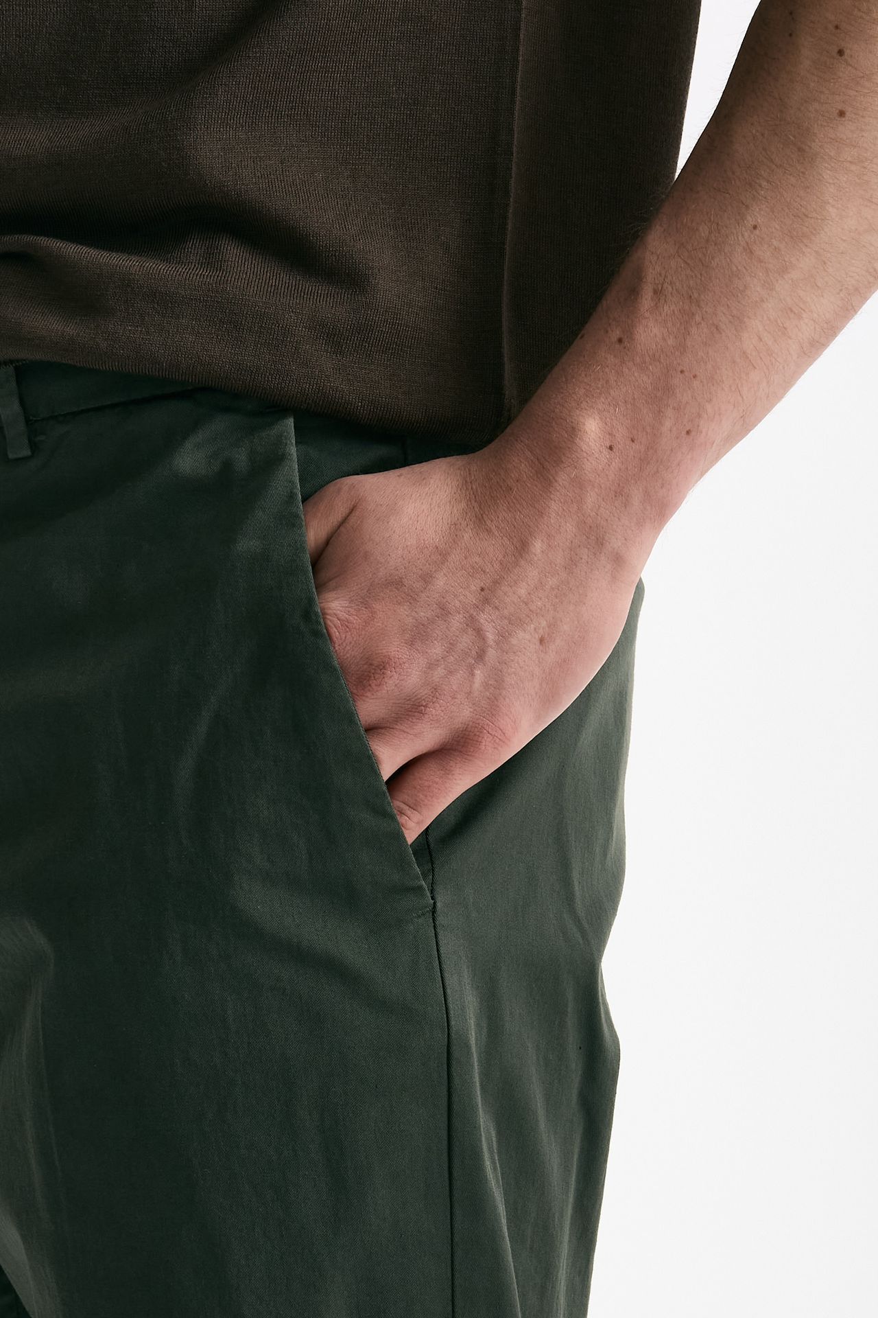 Pantalone EDGE-REBEL in cotone stretch verde men Pt torino - 6