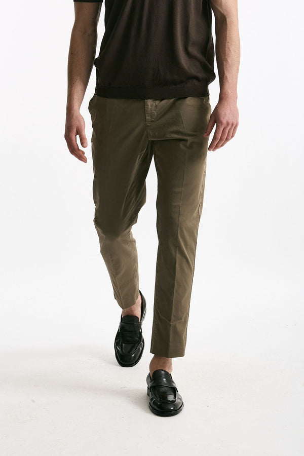 Pantalone EDGE-REBEL in cotone stretch cammello men Pt torino
