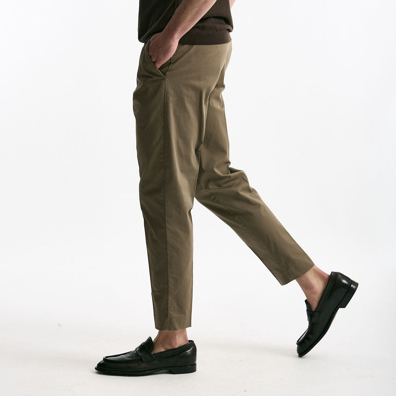 Pantalone EDGE-REBEL in cotone stretch cammello men Pt torino - 8
