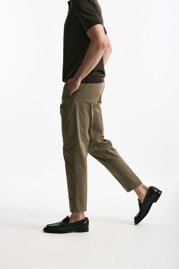 Pantalone EDGE-REBEL in cotone stretch cammello men Pt torino