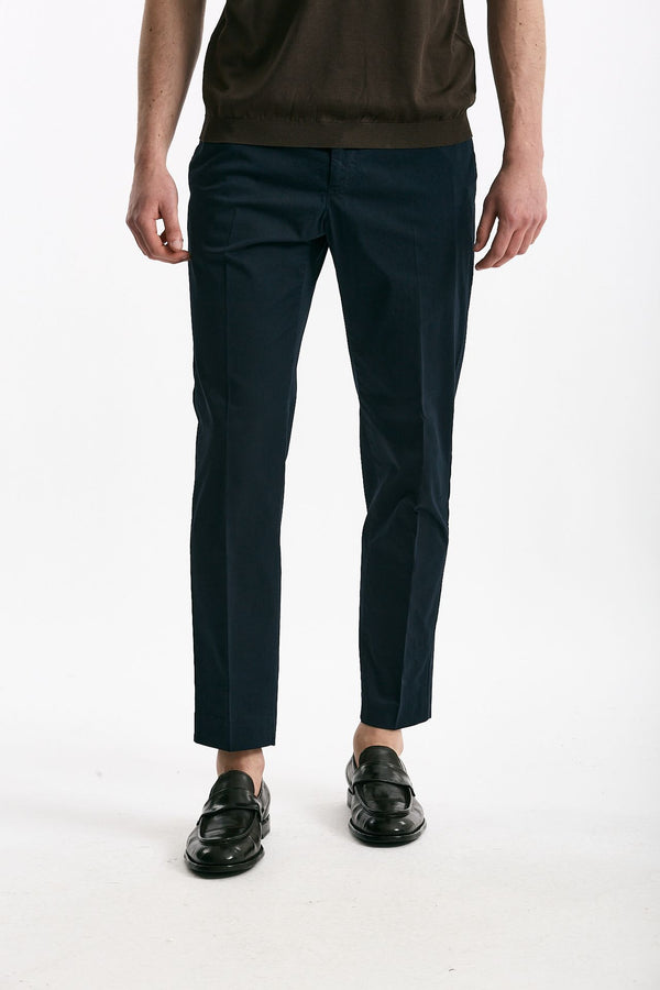 Pantalone EDGE-REBEL in cotone stretch blu men Pt torino