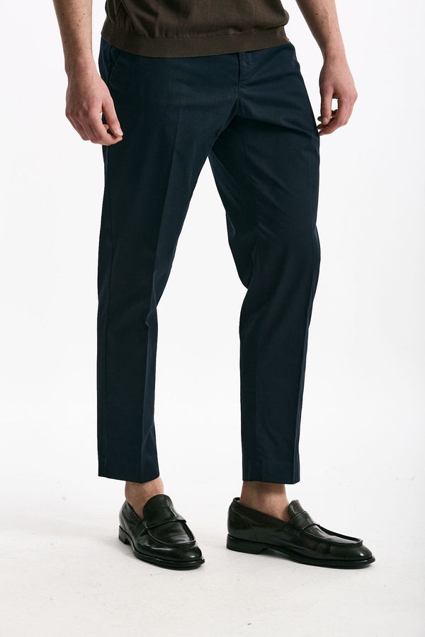 Pantalone EDGE-REBEL in cotone stretch blu men Pt torino