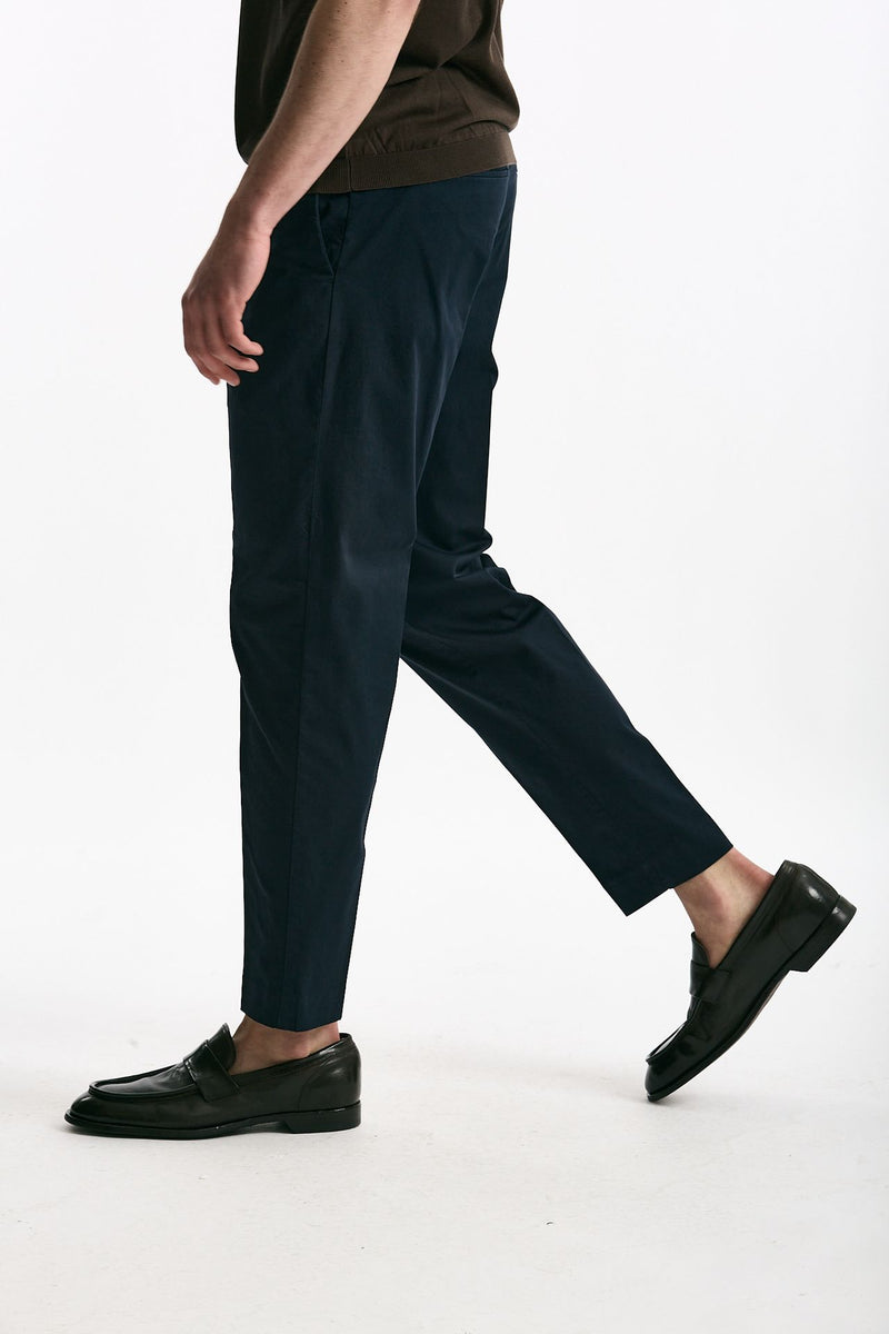 Pantalone EDGE-REBEL in cotone stretch blu men Pt torino - 4