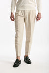 Pantalone REWORKED- CARROT in lino e cotone panna men Pt torino - 1