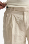 Pantalone REWORKED- CARROT in lino e cotone panna men Pt torino - 6