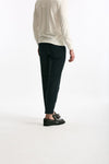 Pantalone REWORKED- CARROT in lino e cotone blu men Pt torino - 3