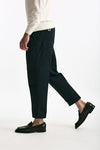 Pantalone REWORKED- CARROT in lino e cotone blu men Pt torino - 4
