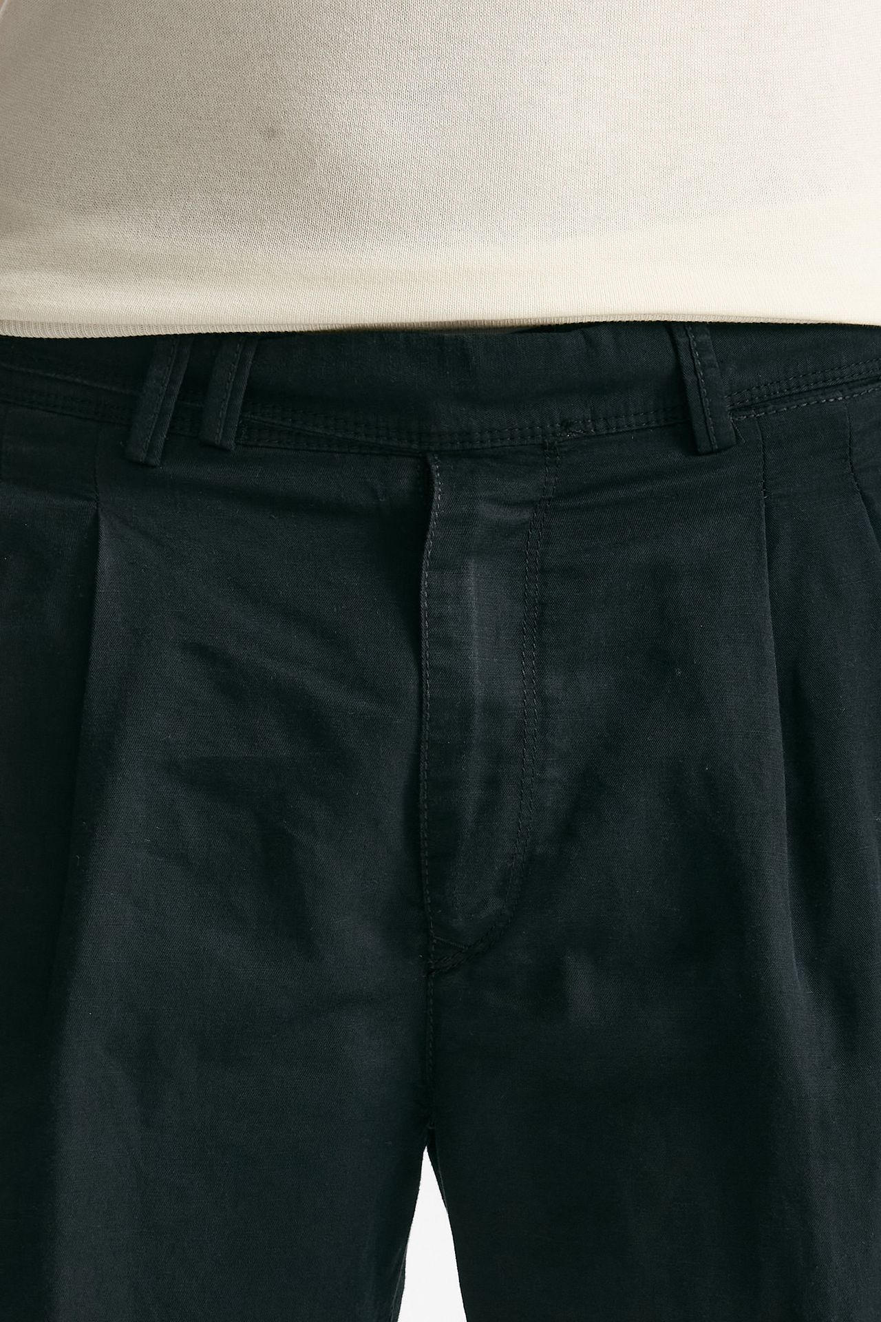 Pantalone REWORKED- CARROT in lino e cotone blu men Pt torino - 5