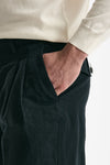 Pantalone REWORKED- CARROT in lino e cotone blu men Pt torino - 6