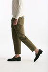 Pantalone REWORKED- CARROT in lino e cotone verde men Pt torino - 4