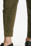 Pantalone REWORKED- CARROT in lino e cotone verde men Pt torino - 8
