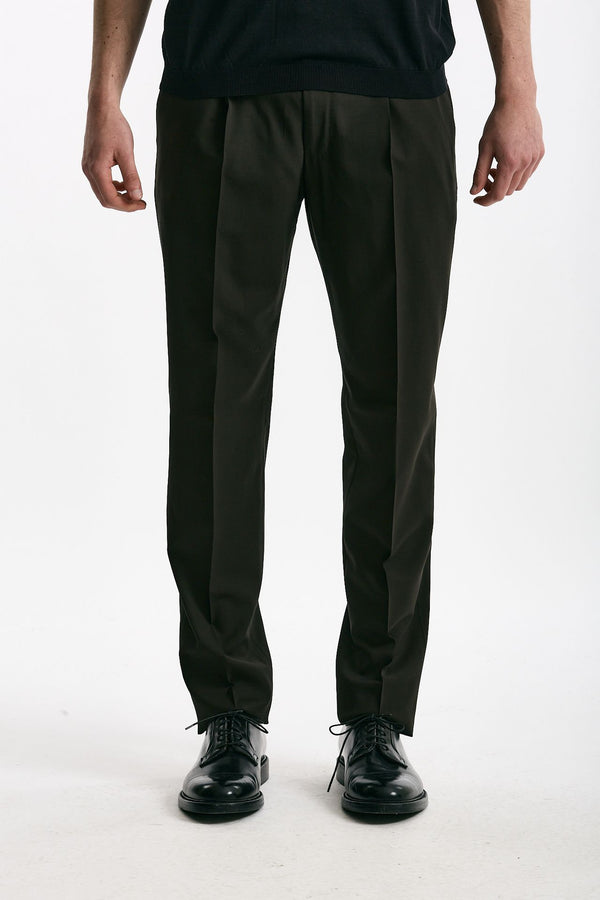 Pantalone in lana ferma UNION marrone men Pt torino