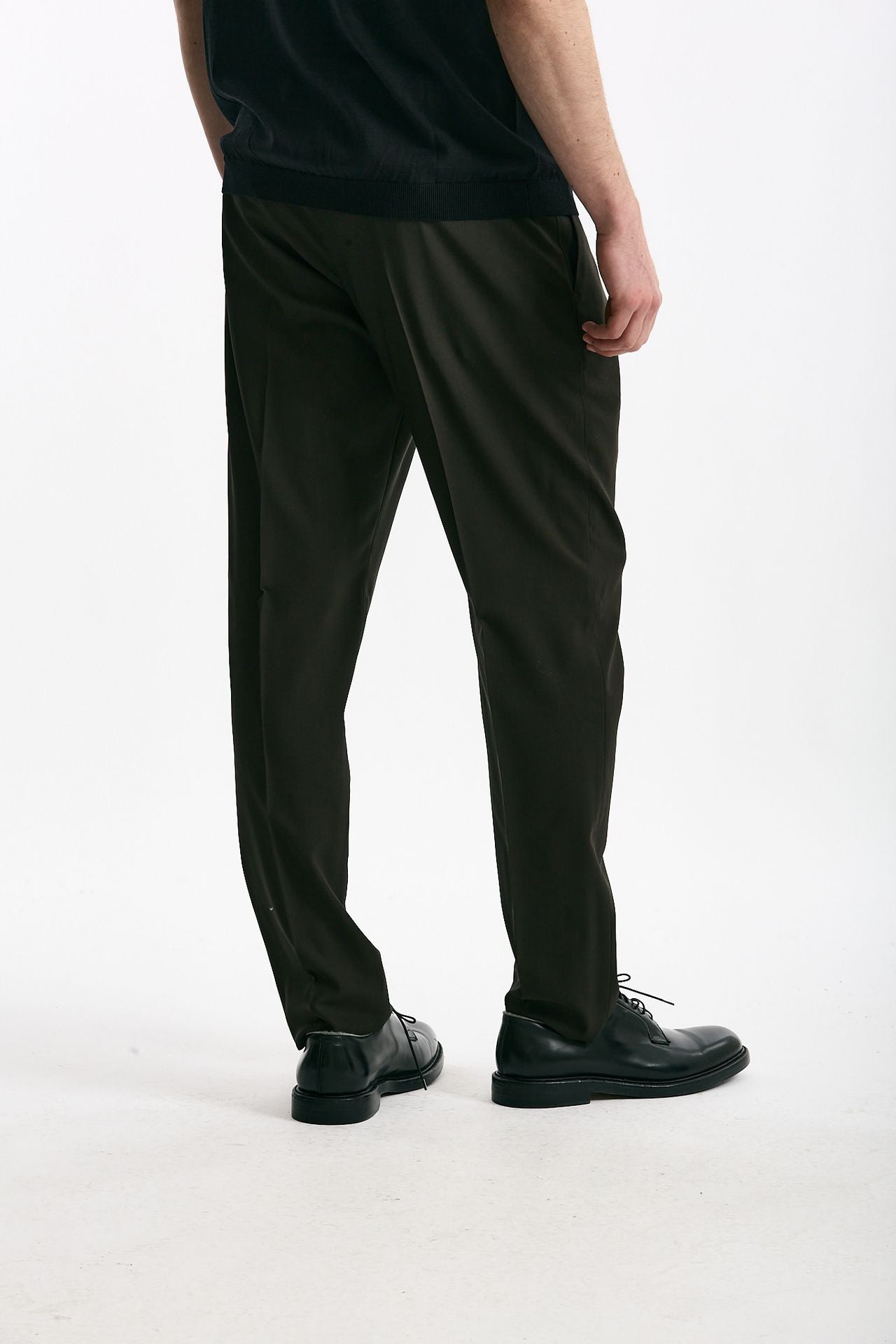 Pantalone in lana ferma UNION marrone men Pt torino - 4