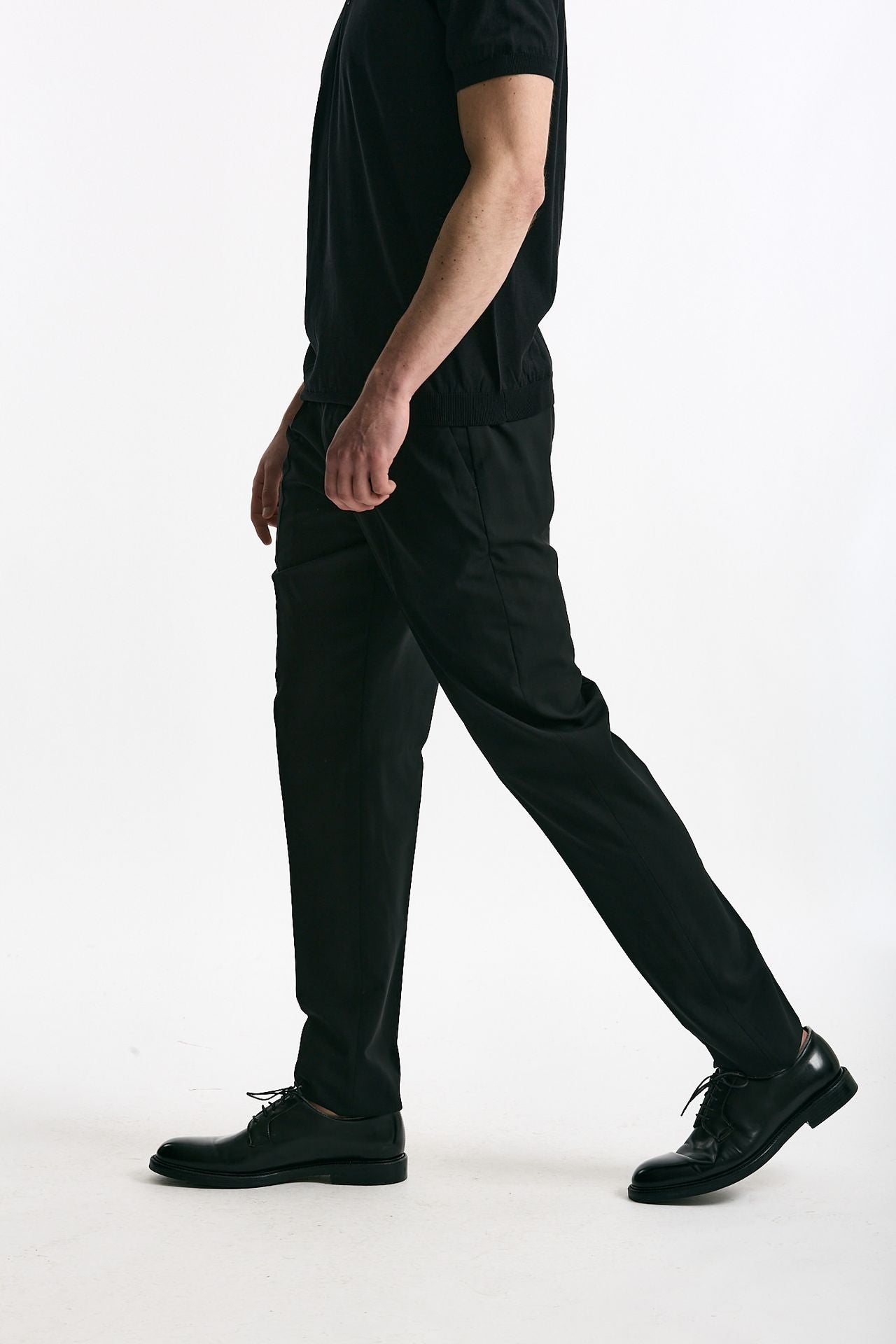 Pantalone in lana ferma UNION nero men Pt torino - 4