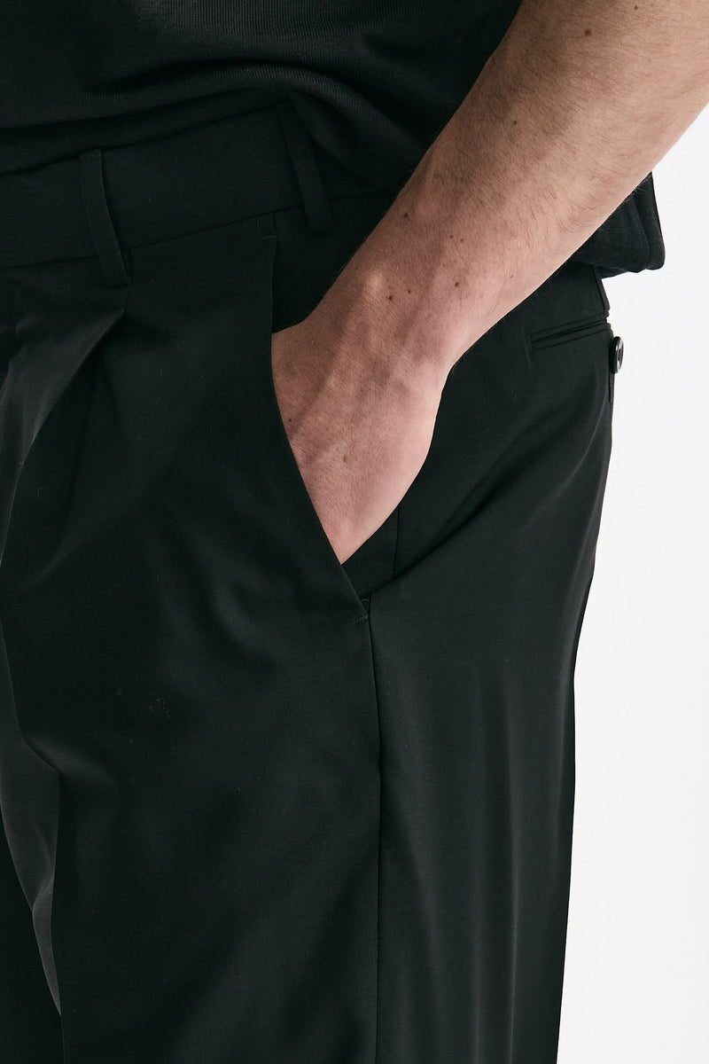 Pantalone in lana ferma UNION nero men Pt torino - 6