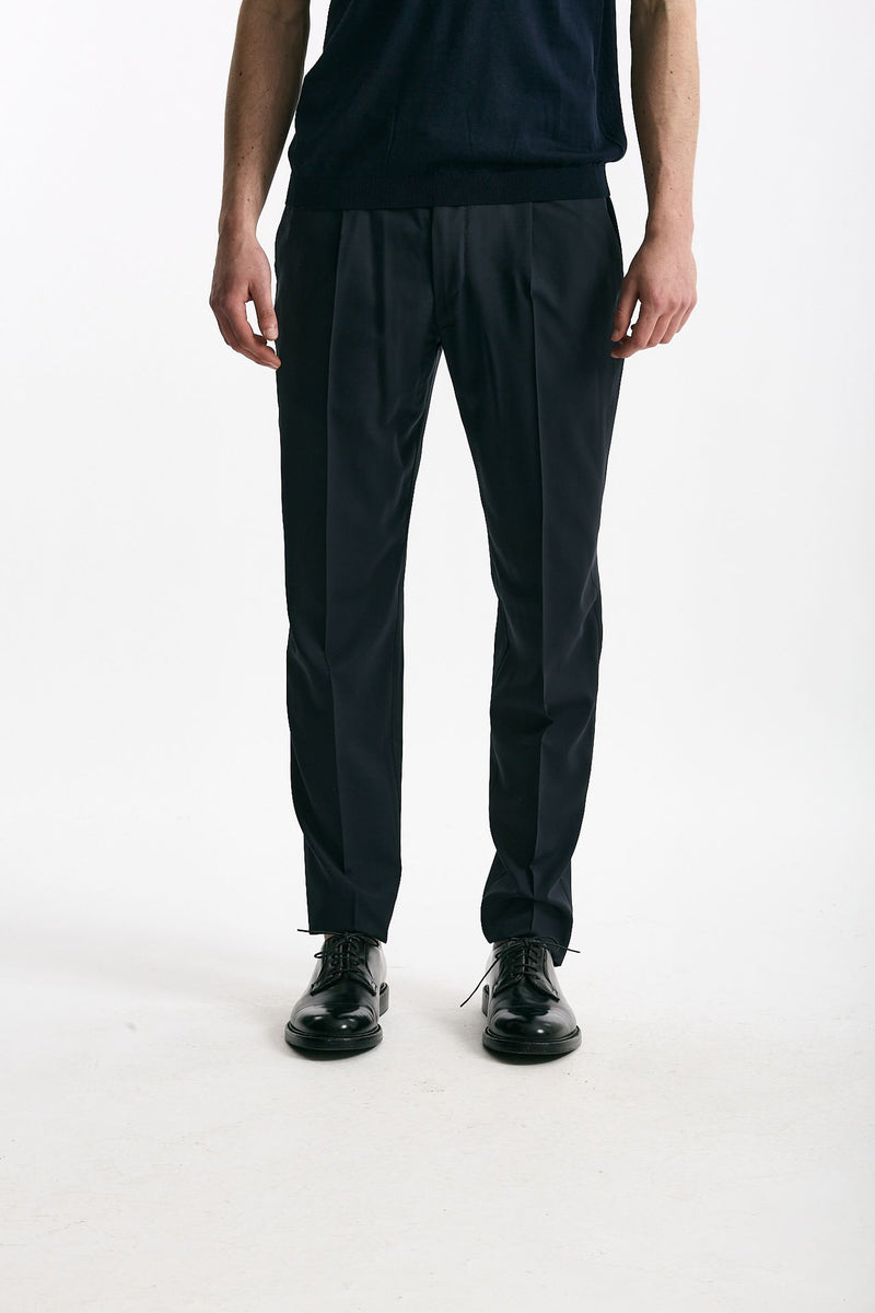 Pantalone in lana ferma UNION blu men Pt torino - 2