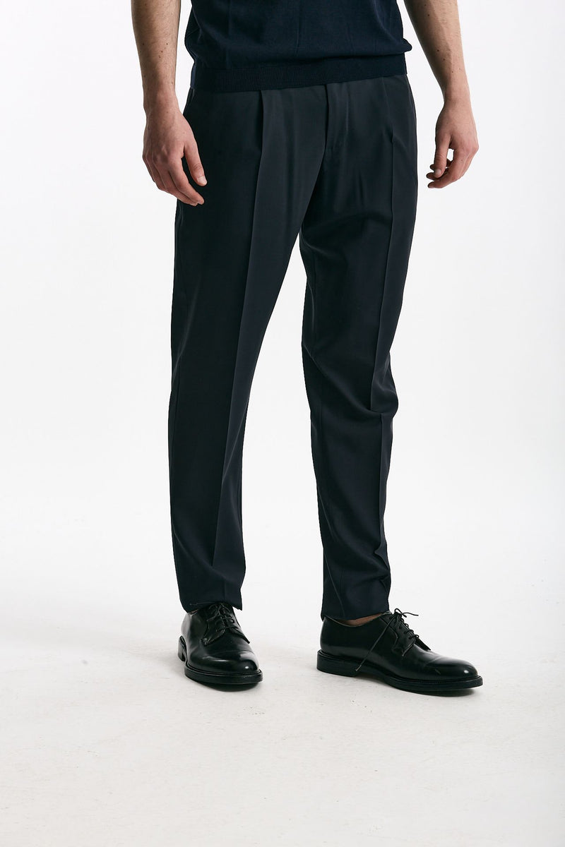 Pantalone in lana ferma UNION blu men Pt torino - 1