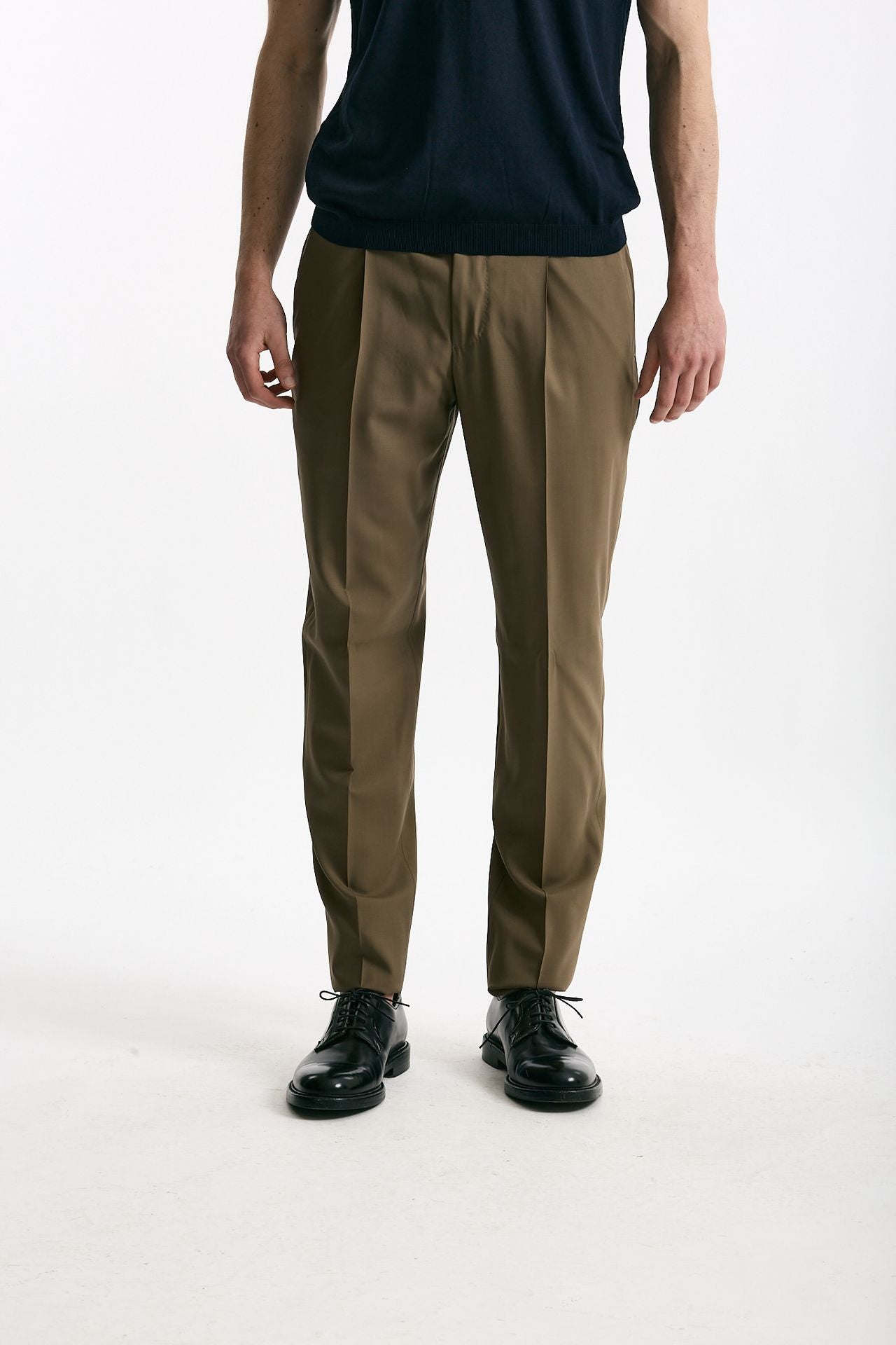 Pantalone in lana ferma UNION cammello men Pt torino - 2