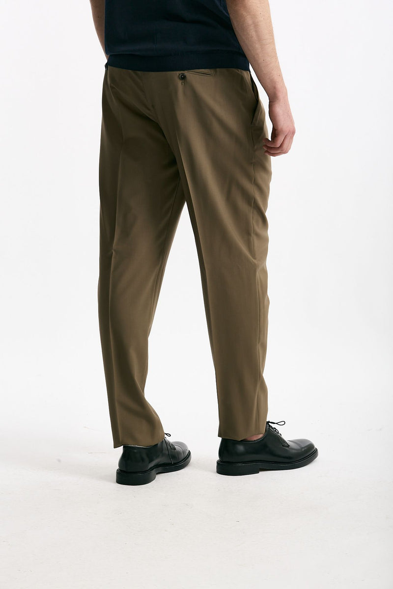 Pantalone in lana ferma UNION cammello men Pt torino - 4