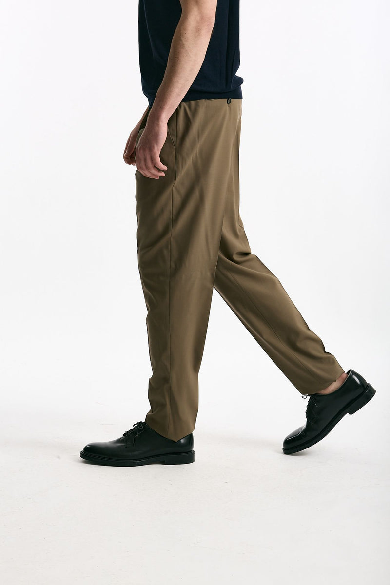 Pantalone in lana ferma UNION cammello men Pt torino - 1