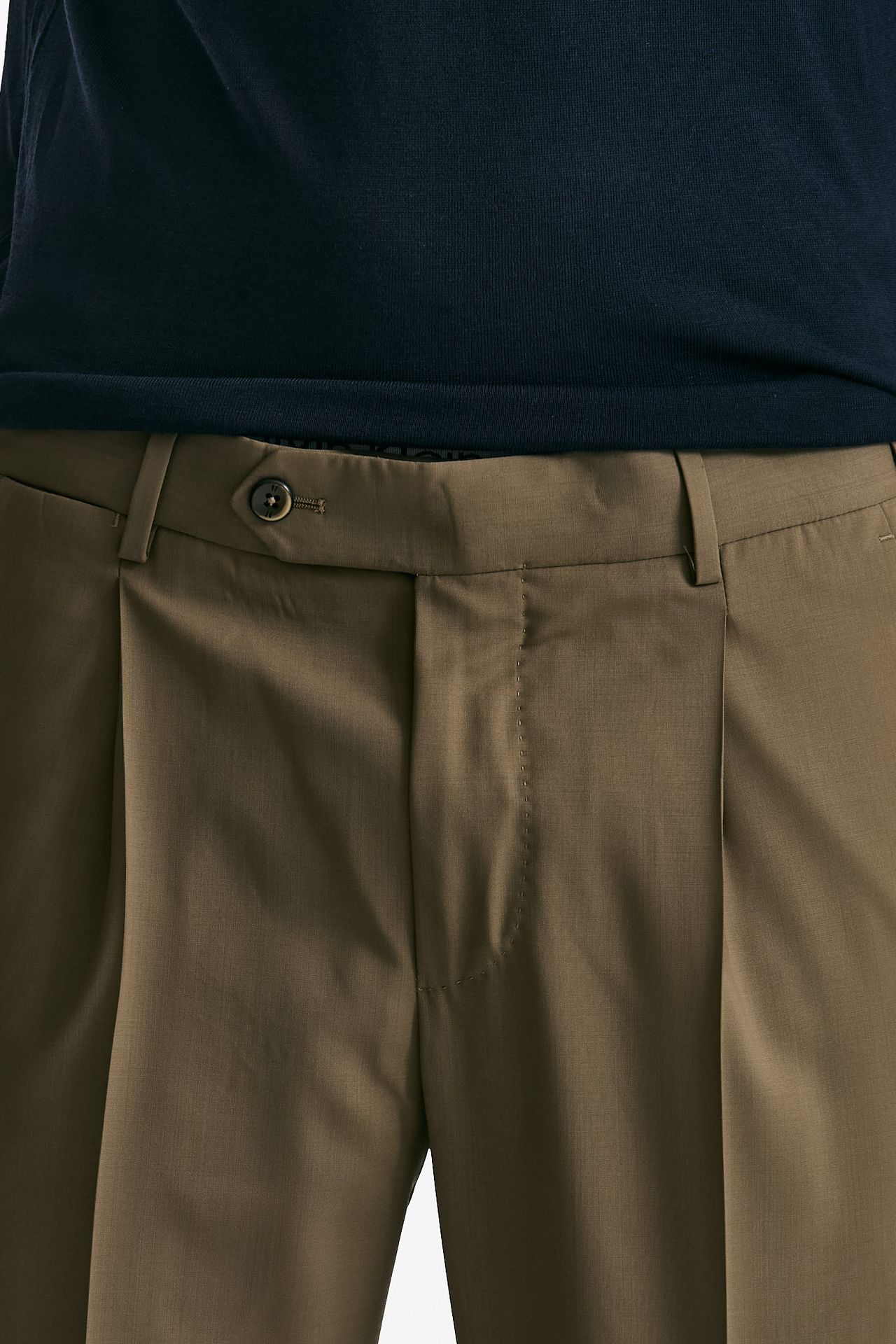 Pantalone in lana ferma UNION cammello men Pt torino - 5