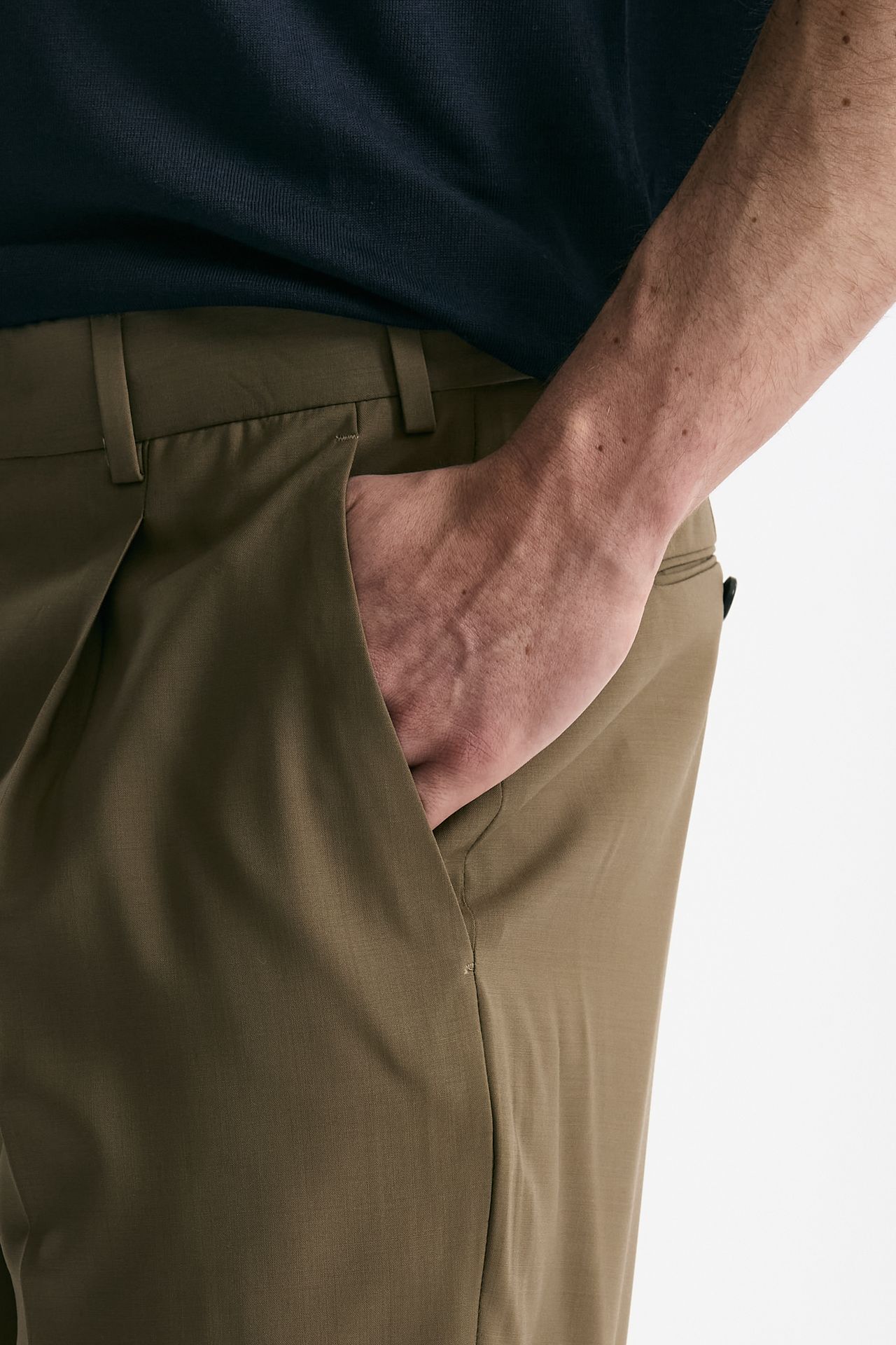 Pantalone in lana ferma UNION cammello men Pt torino - 6