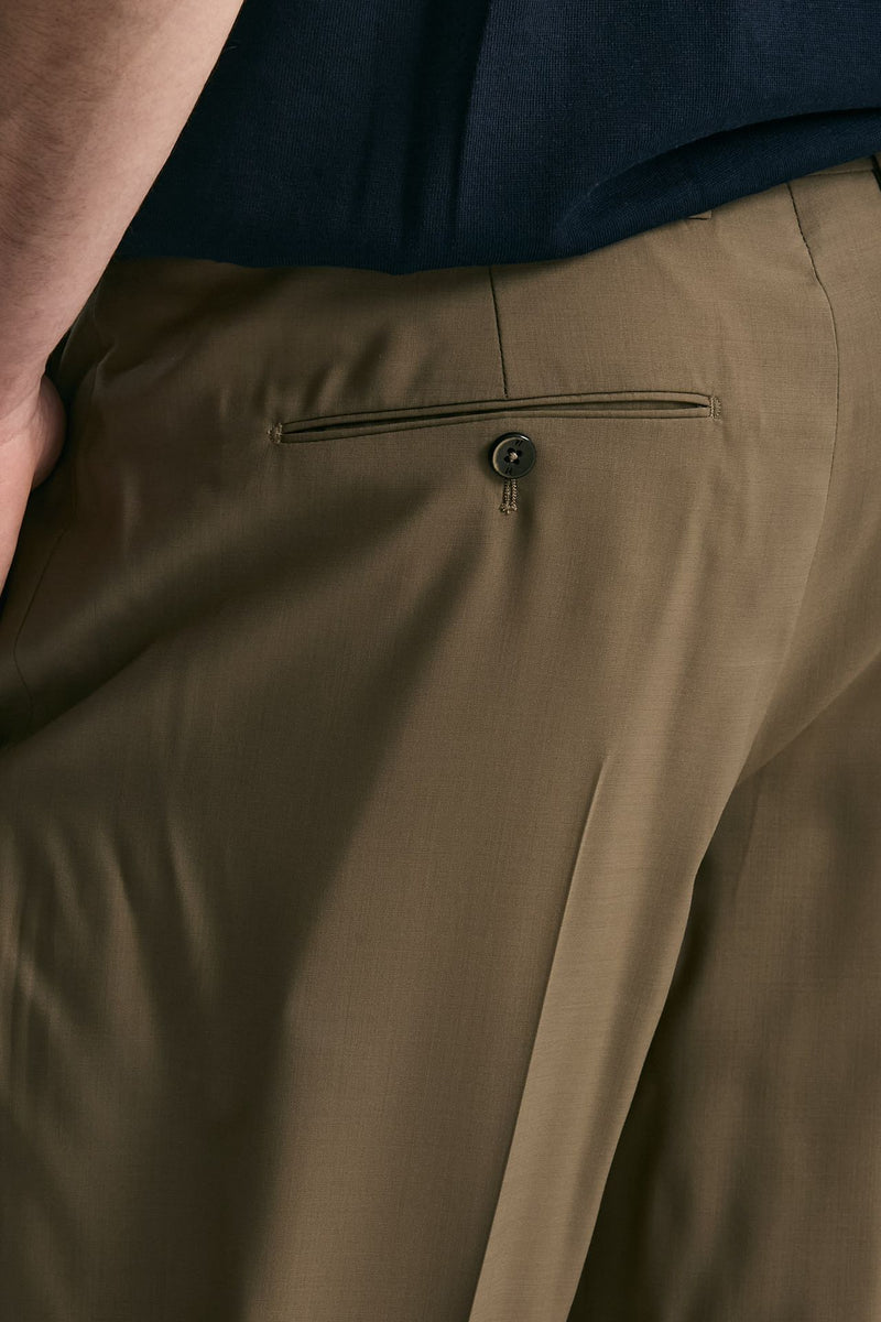 Pantalone in lana ferma UNION cammello men Pt torino - 7