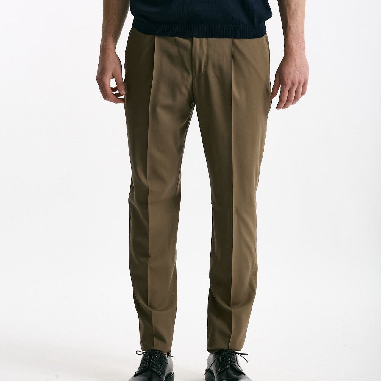 Pantalone in lana ferma UNION cammello men Pt torino - 8