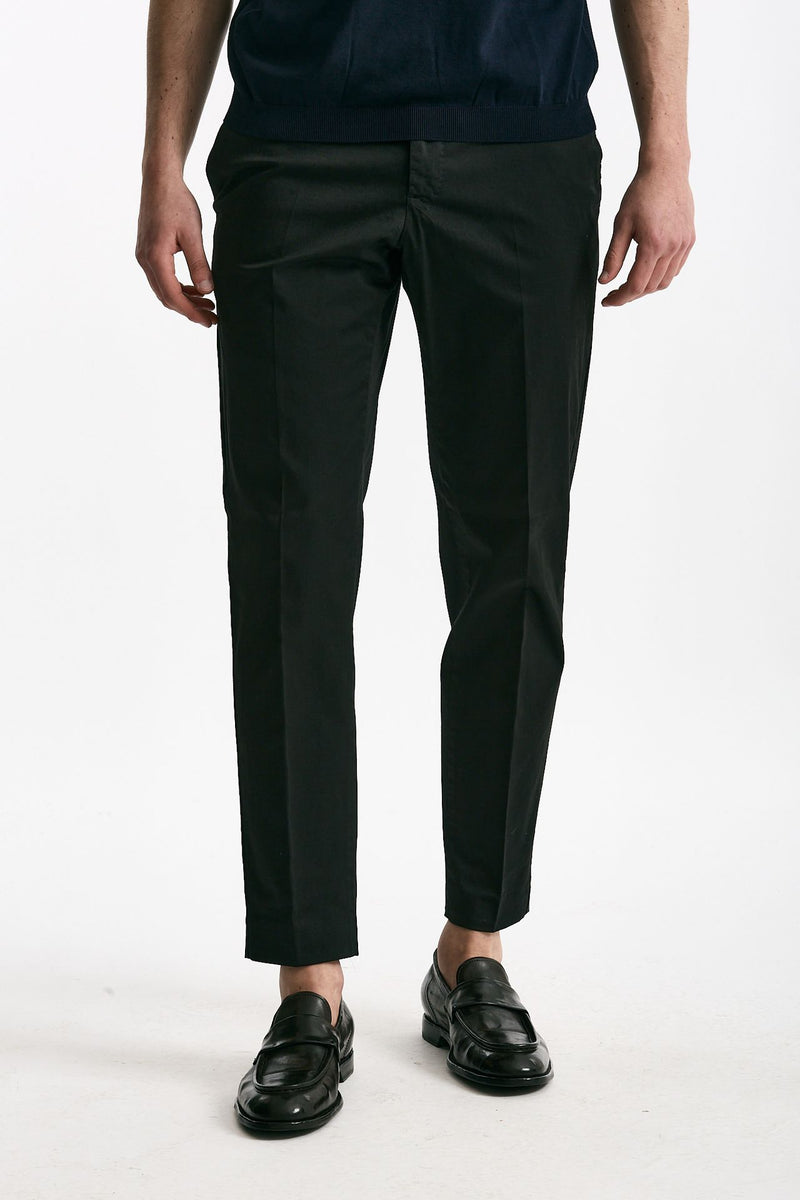 Pantalone EDGE-REBEL in cotone stretch nero men Pt torino - 1
