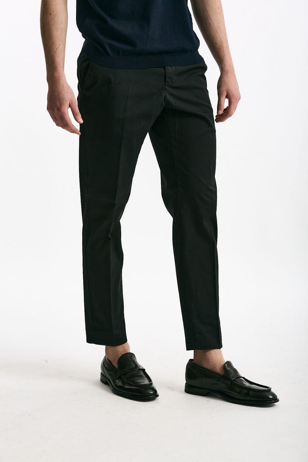 Pantalone EDGE-REBEL in cotone stretch nero men Pt torino