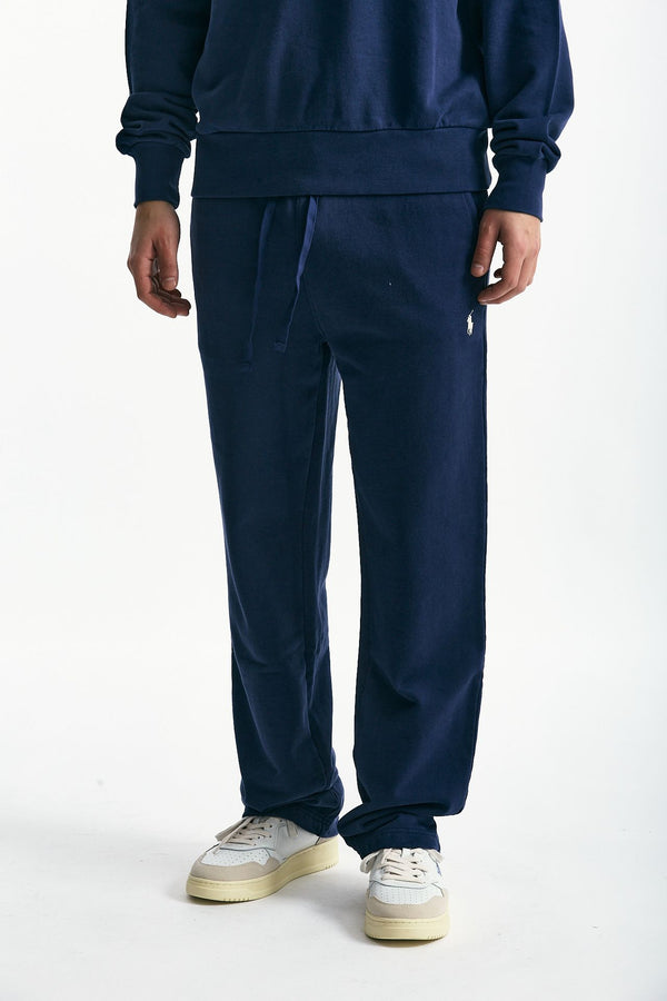 Pantalone in cotone lavato blu men Polo ralph lauren