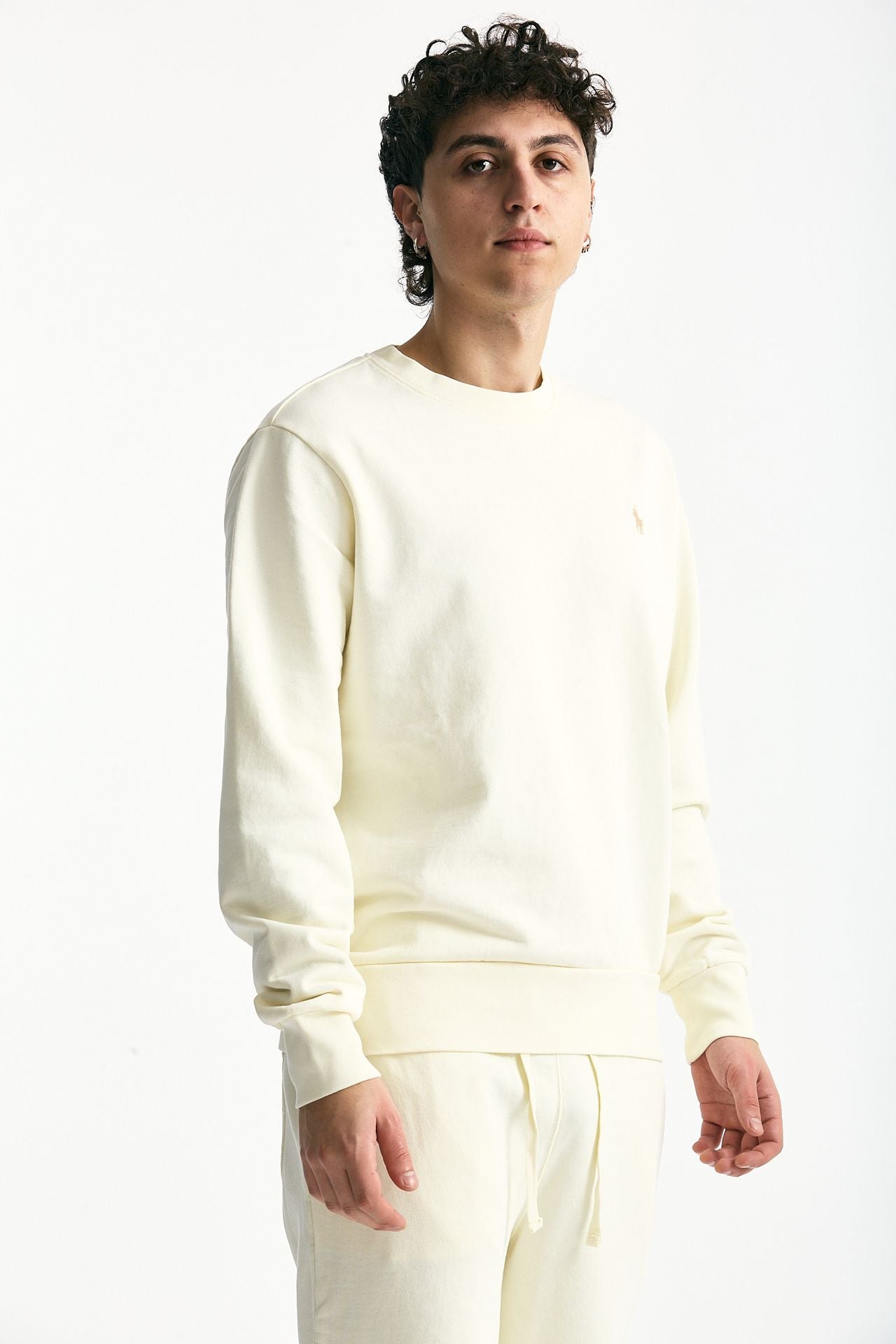 Felpa in cotone lavato panna men Polo ralph lauren - 1