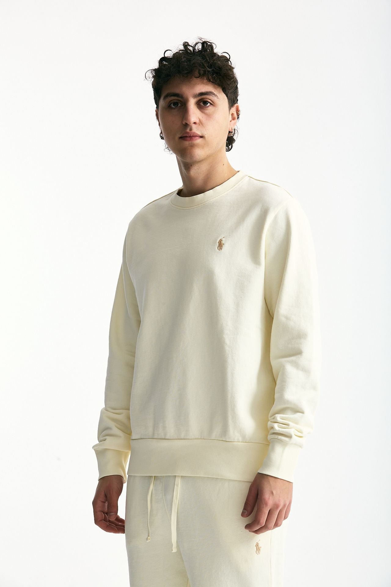Felpa in cotone lavato panna men Polo ralph lauren - 4