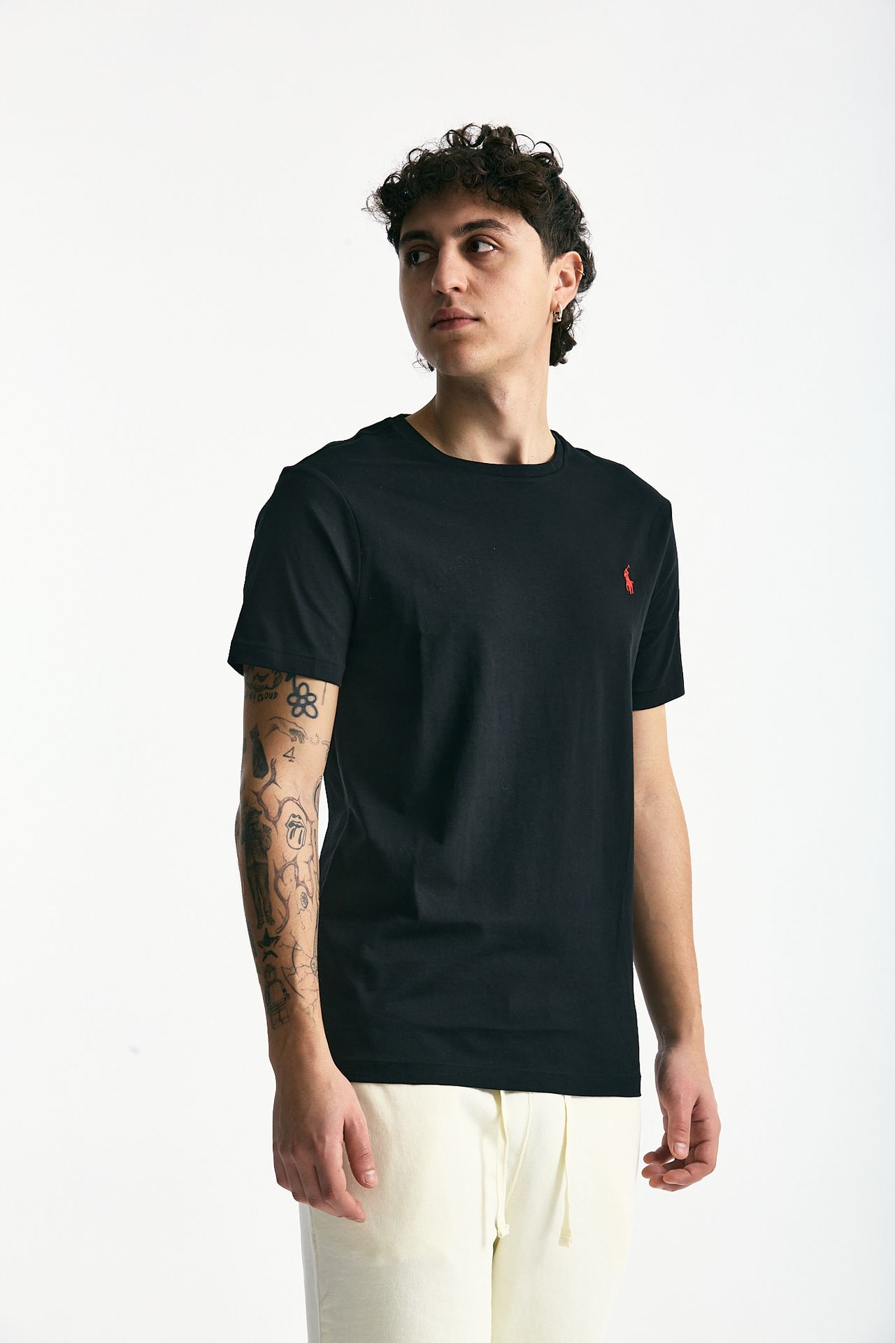 T-shirt Custom Slim-Fit in cotone nero men Polo ralph lauren - 3