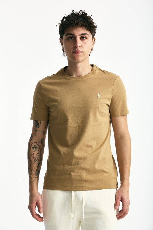T-shirt Custom Slim-Fit in cotone beige men Polo ralph lauren