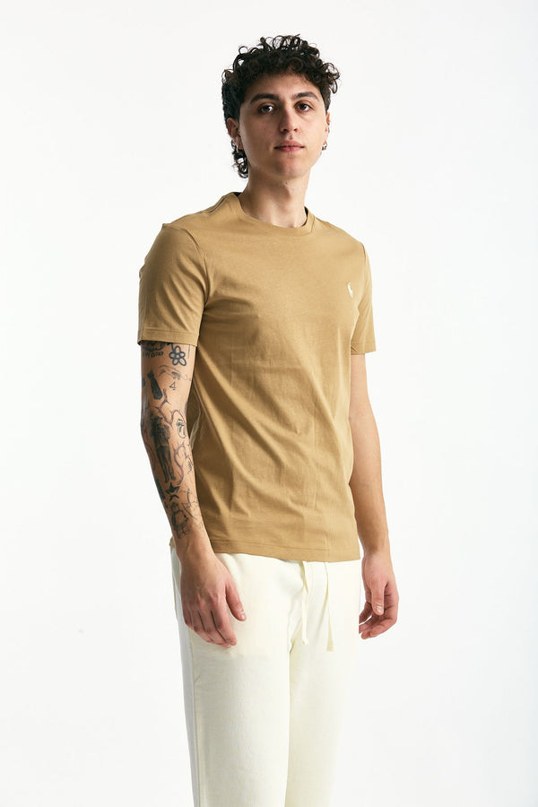 T-shirt Custom Slim-Fit in cotone beige men Polo ralph lauren