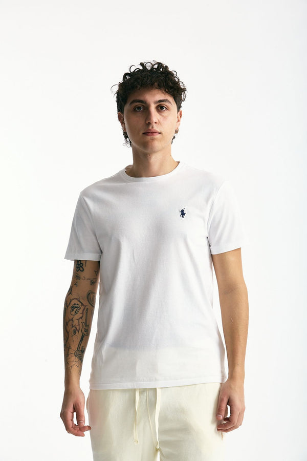 T-shirt Custom Slim-Fit in cotone bianco men Polo ralph lauren