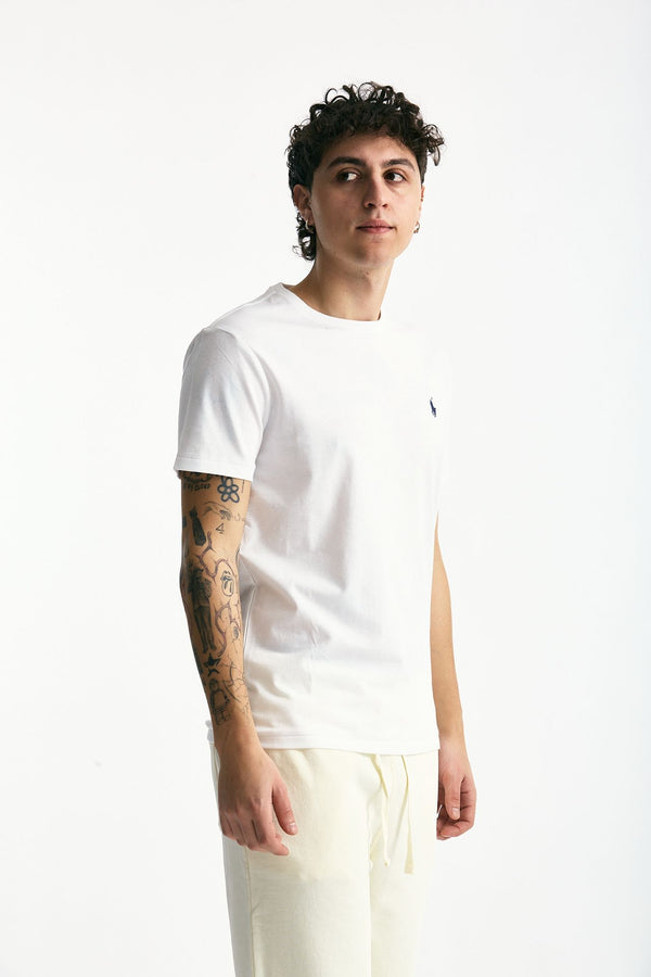 T-shirt Custom Slim-Fit in cotone bianco men Polo ralph lauren
