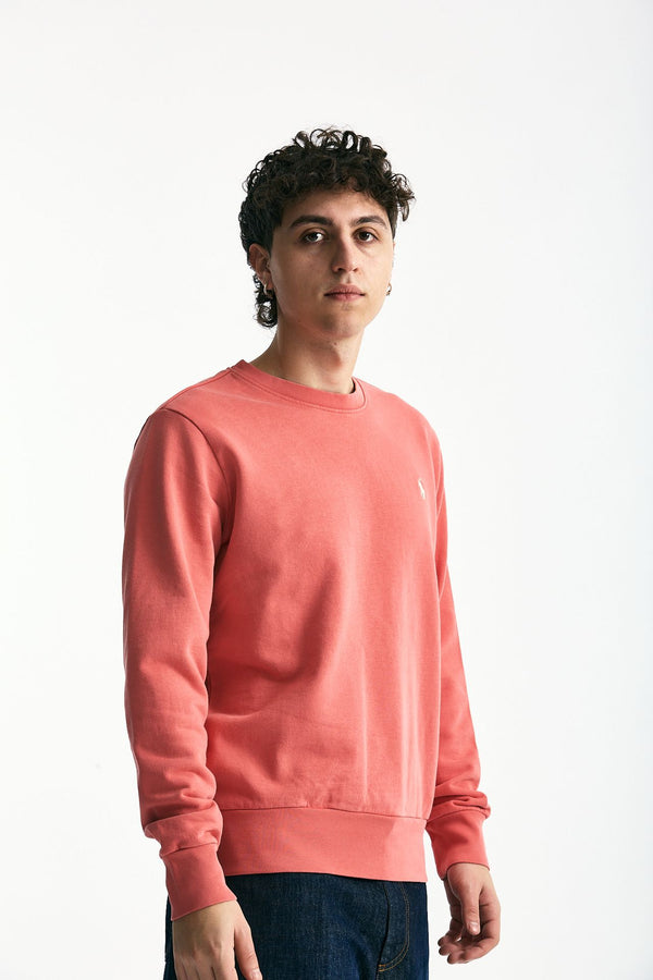 Felpa in cotone lavato corallo men Polo ralph lauren