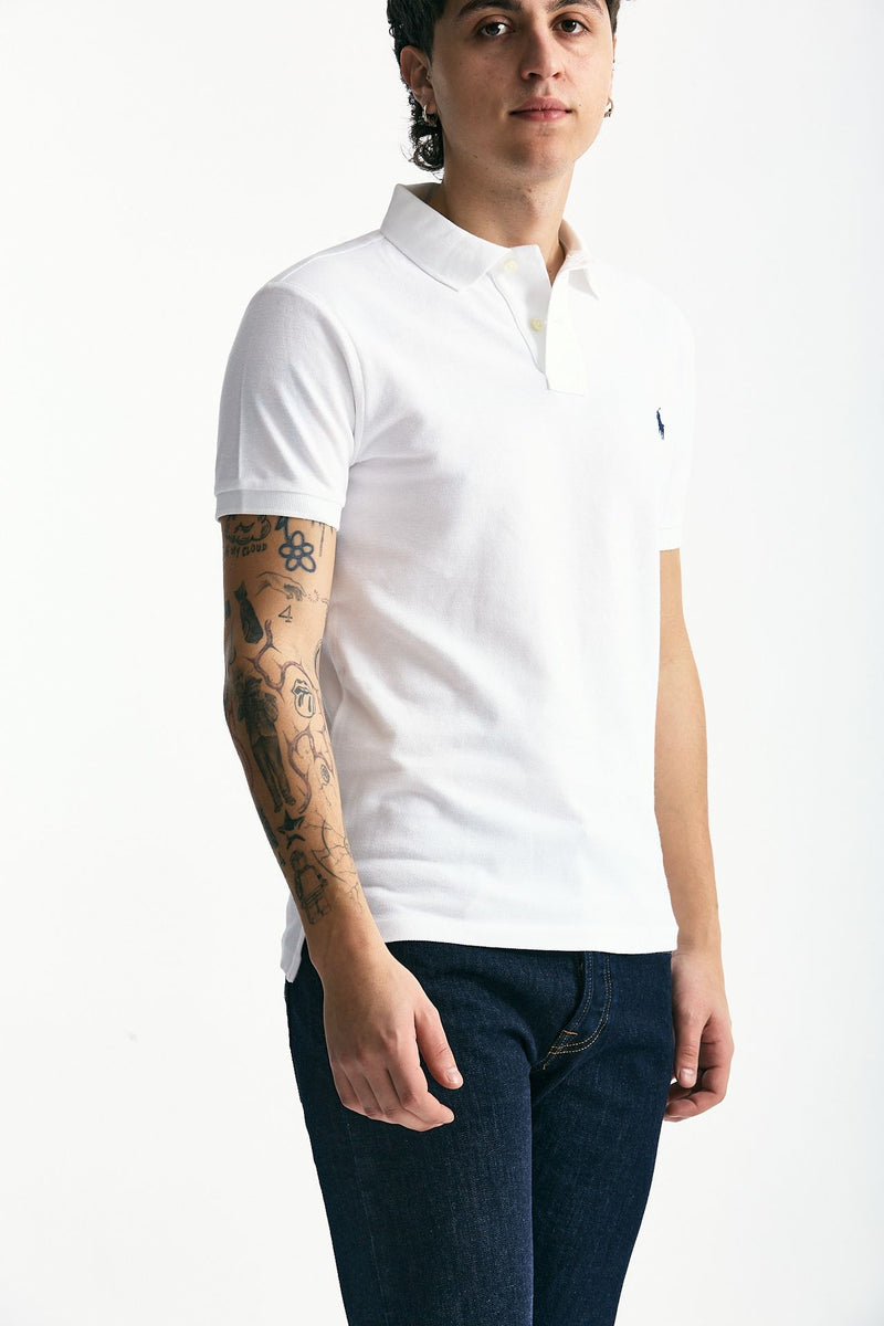 Polo Slim-Fit in cotone piquet bianco men Polo ralph lauren - 3