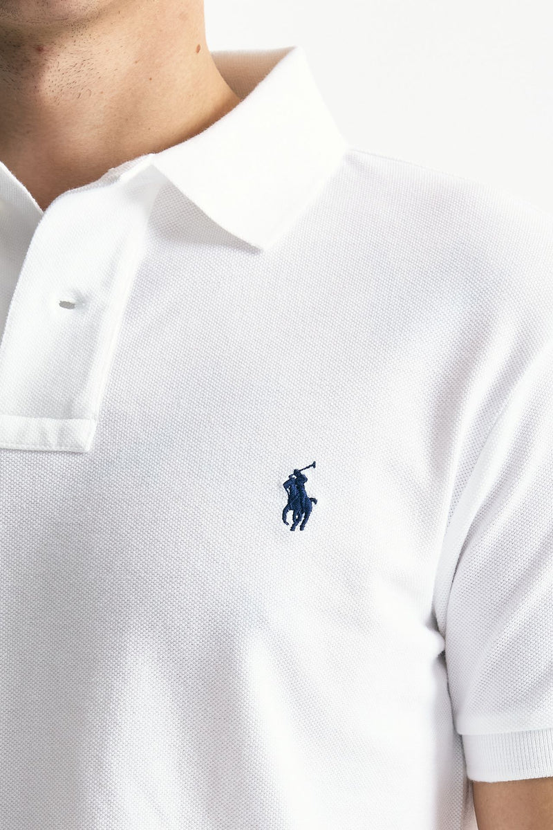 Polo Slim-Fit in cotone piquet bianco men Polo ralph lauren - 5