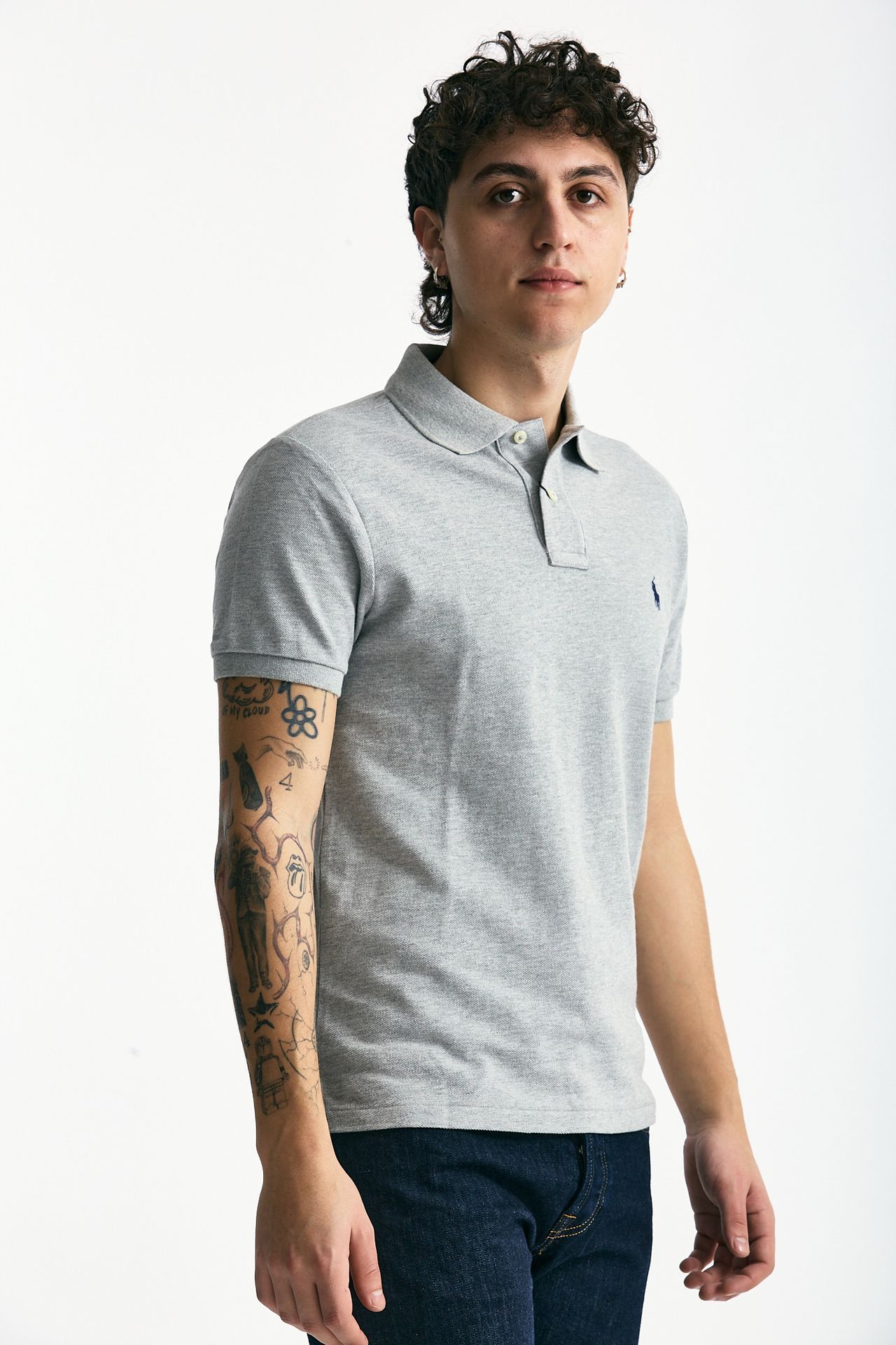 Polo Slim-Fit in cotone piquet grigio men Polo ralph lauren - 2