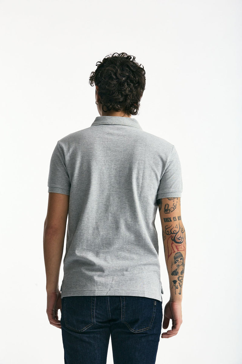 Polo Slim-Fit in cotone piquet grigio men Polo ralph lauren - 3