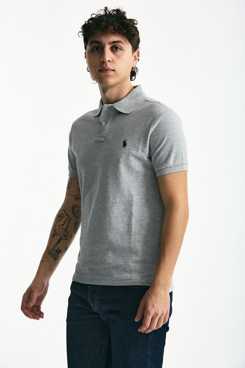 Polo Slim-Fit in cotone piquet grigio men Polo ralph lauren - 4