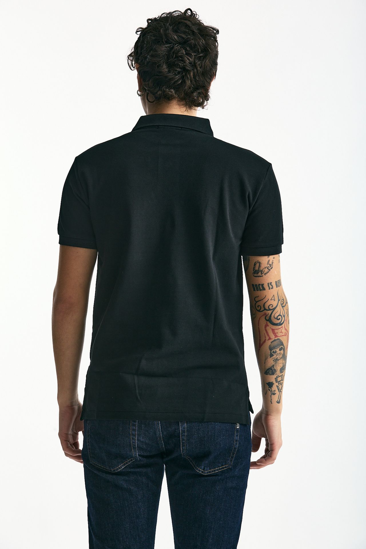Polo Slim-Fit in cotone piquet nero men Polo ralph lauren - 4