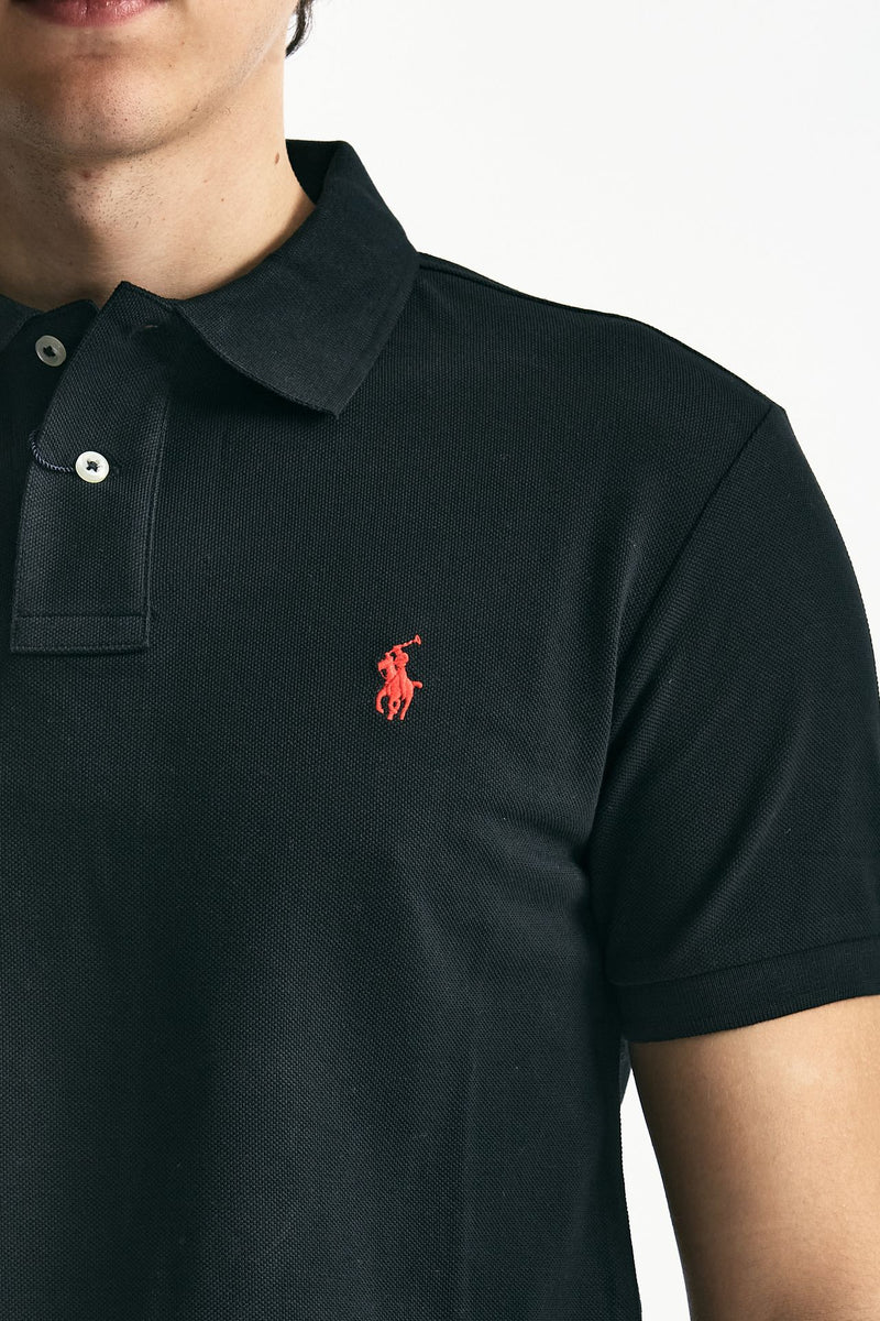 Polo Slim-Fit in cotone piquet nero men Polo ralph lauren - 5